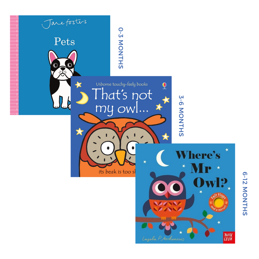 Pets, That's Not My Owl and Where's Mr Owl - Books For Duck Egg Baby Arctic Baby Gift Box