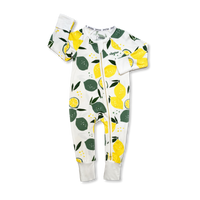 Zipster Lemons Bamboo Sleepsuit for Duck Egg Baby Rainforest Baby Gift Box