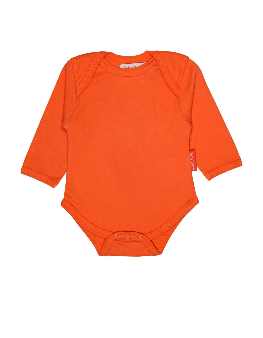 Toby Tiger Organic Orange Bodysuit for Duck Egg Baby Sunset Baby Gift Box