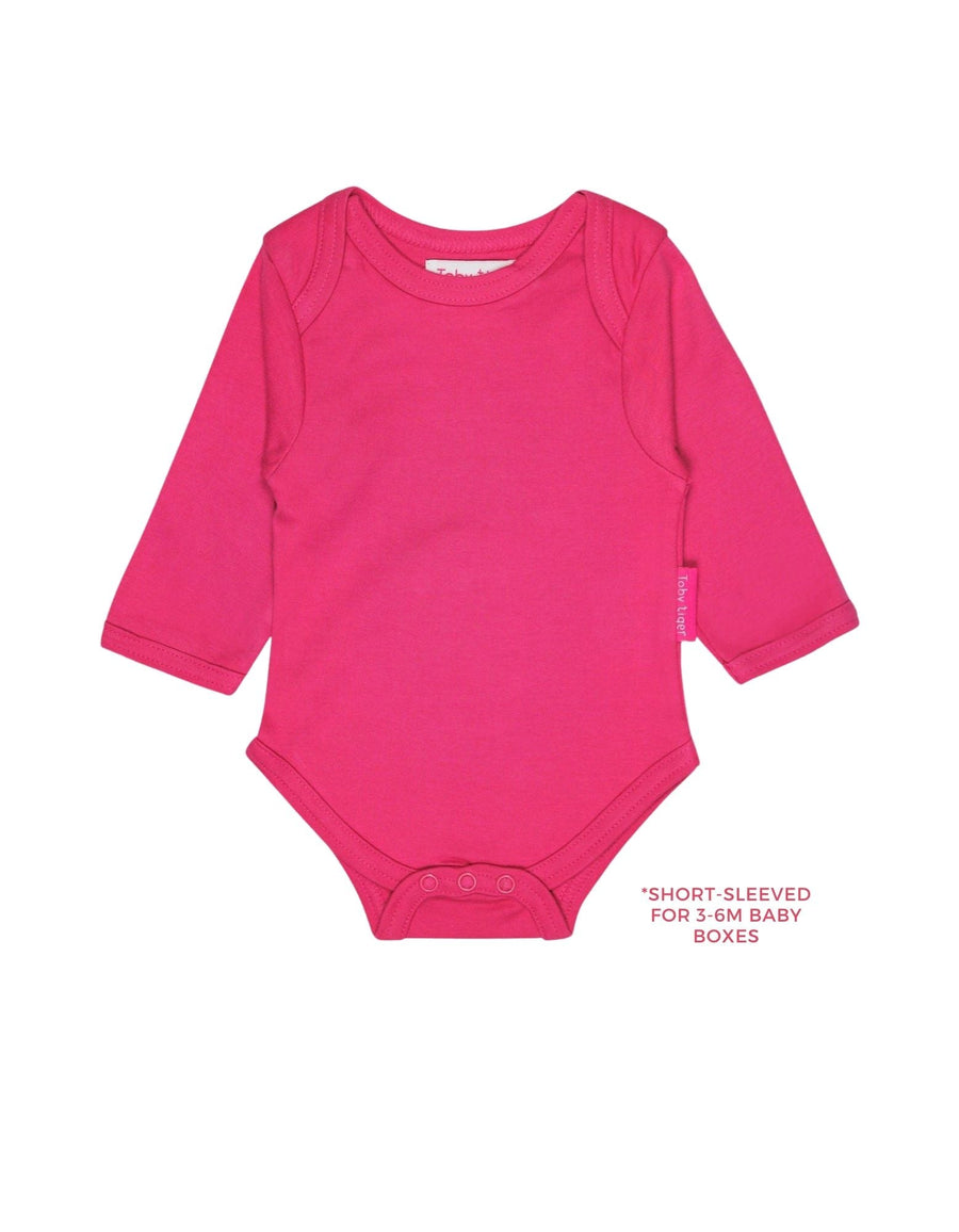 Toby Tiger Organic Pink Bodysuit for Duck Egg Baby Cherry Blossom Baby Gift Box
