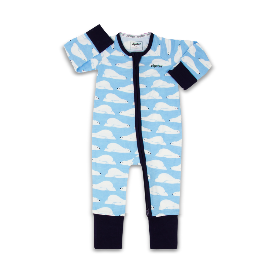 Zipster Sleepy Bear Bamboo Sleepsuit for Duck Egg Baby Arctic Baby Gift Box